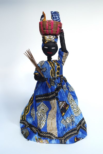 Picture of Cameroon Costume Doll Blue Mask Print