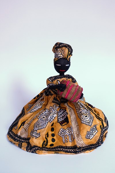 Picture of Cameroon Costume Doll Yellow Mask Print